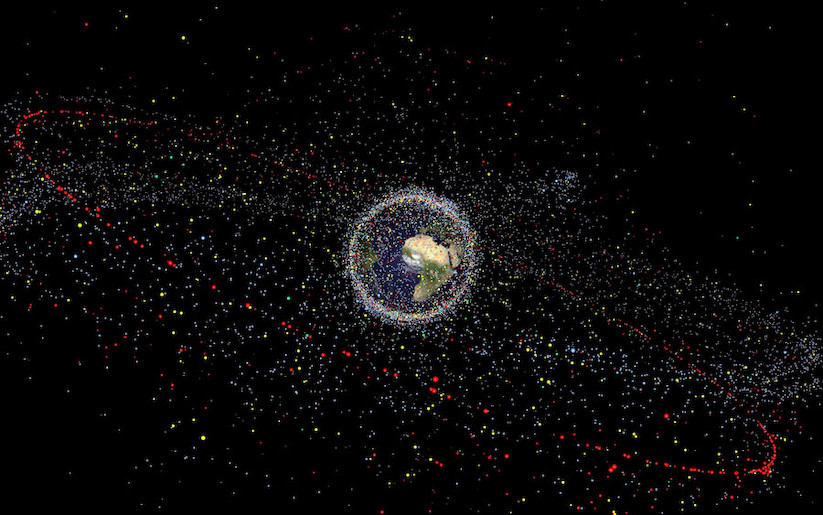 A visual representation of the space debris that ESA says is 'out there'; Image courtesy ESA