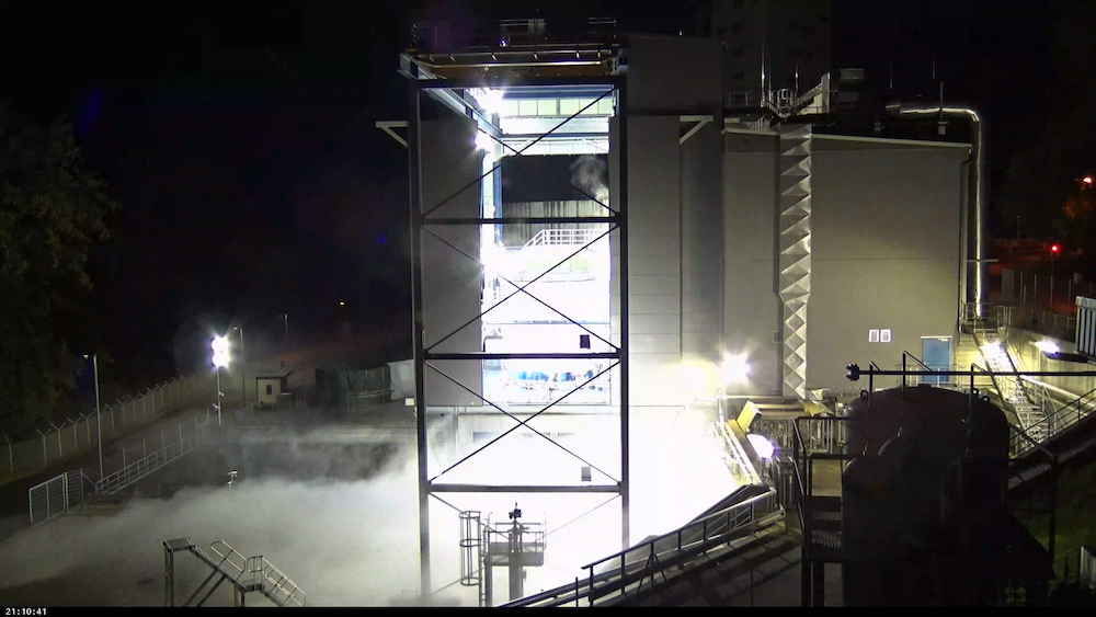 Ariane 6 Vinci engine testing at DLR Lampoldshausen; Image courtesy of ESA copy